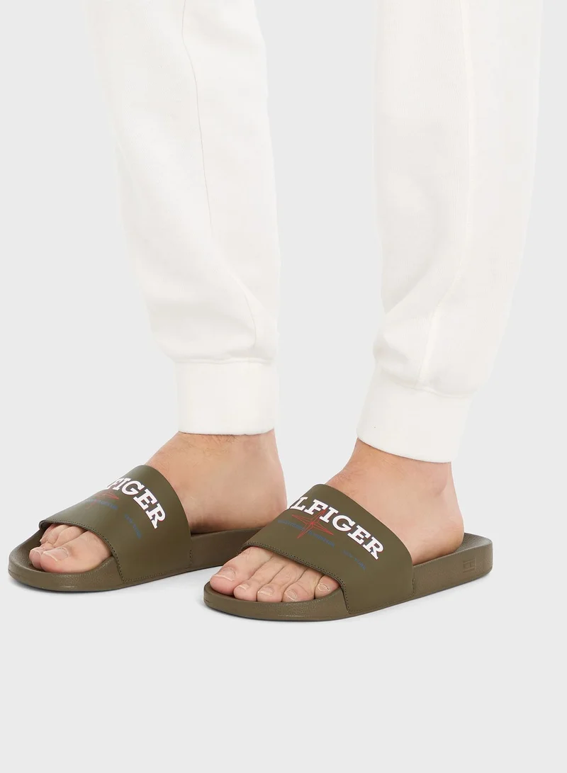TOMMY HILFIGER Logo Print Flip Flop