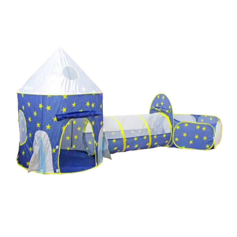 3pcs Baby Tent Kid Crawling Tunnel Play Tent Indoor Children Toddler Toy Ball PoolBlue - Image 2