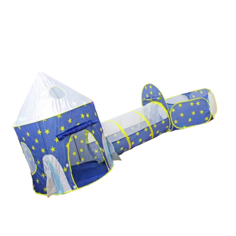 3pcs Baby Tent Kid Crawling Tunnel Play Tent Indoor Children Toddler Toy Ball PoolBlue - Image 3