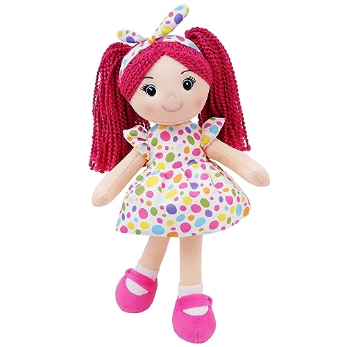 June Garden 18 Snuggle Cuties Sophie Soft Cuddly Plush Doll Gift for Girls Huggable Rag Doll Pink L - Image 1