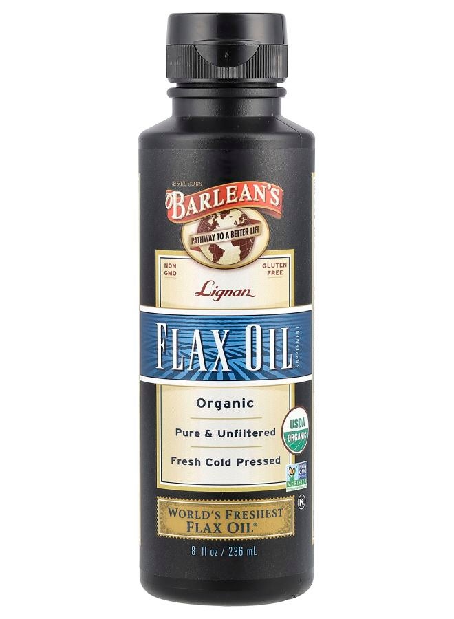 Organic Lignan Flax Oil Supplement 8 fl oz (236 ml)