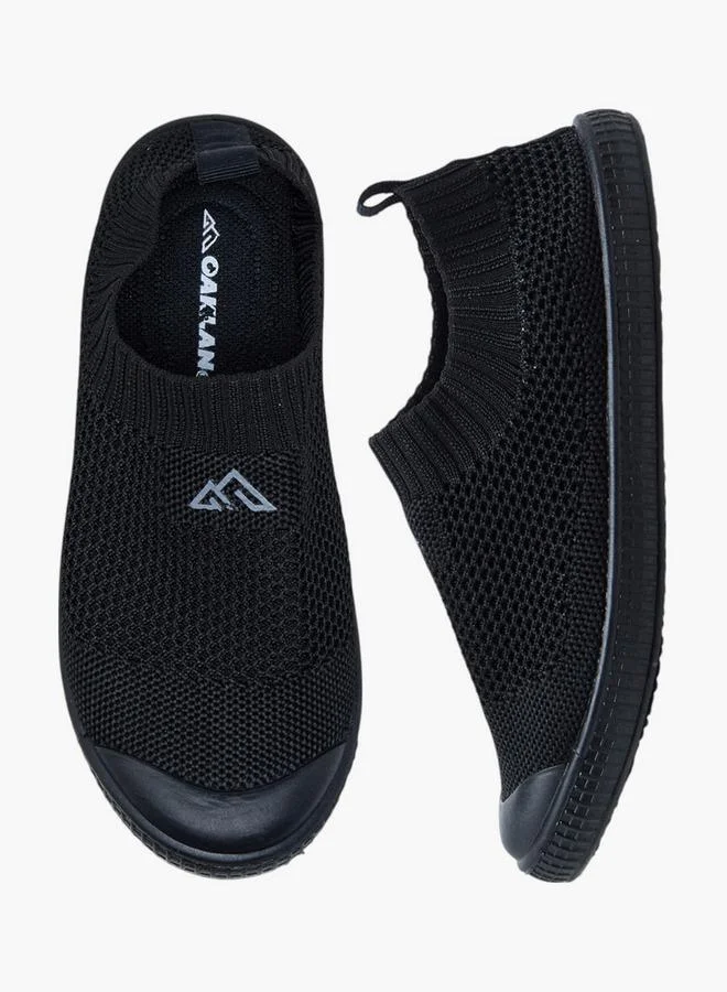 Oaklan by Shoexpress BLACK Textured Slip-On Sports Shoes for Men | Best Price UAE