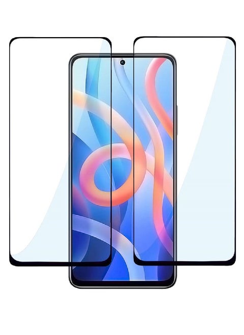 2 Pieces Tempered Glass Screen Protector 5D Designed For Xiaomi Redmi Note 11 5G Full Glue Edge to Edge Full Screen Coverage And Bubble Free