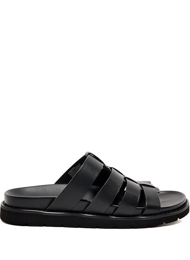 Ankaraa Black Men's Casual Sandals