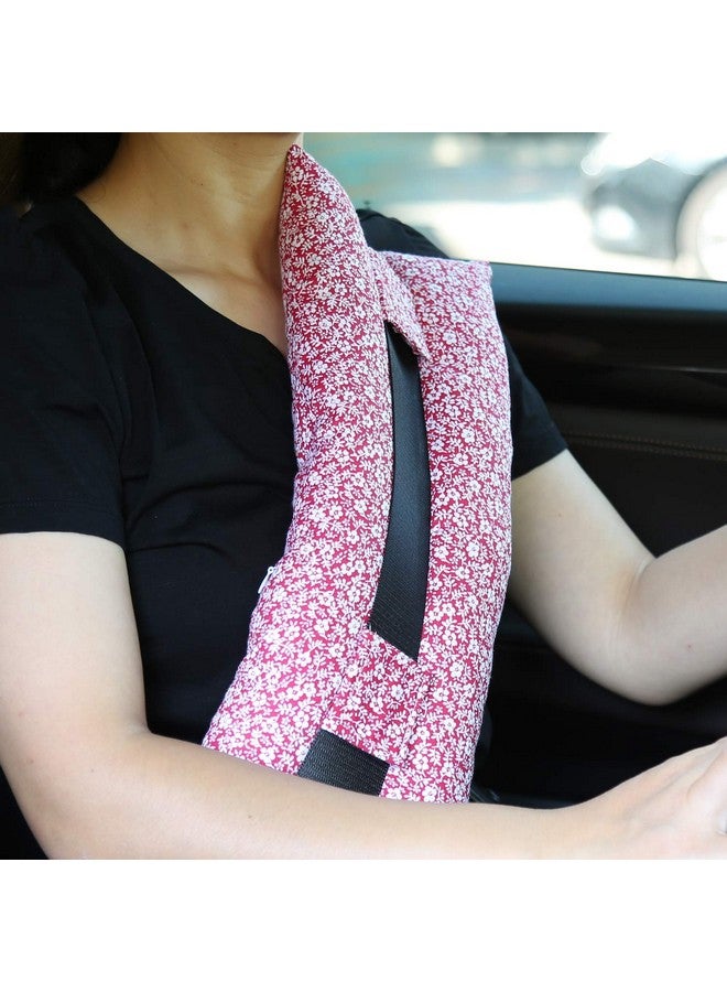 rainbowstar Seatbelt Pillows for Post-Surgery Comfort Mastectomy Breast Cancer Port Pacemaker Heart Surgery C-Section Recovery Support Cushion Pad Patient Care Car Travel Pillow (Tiny Flower) - Image 1
