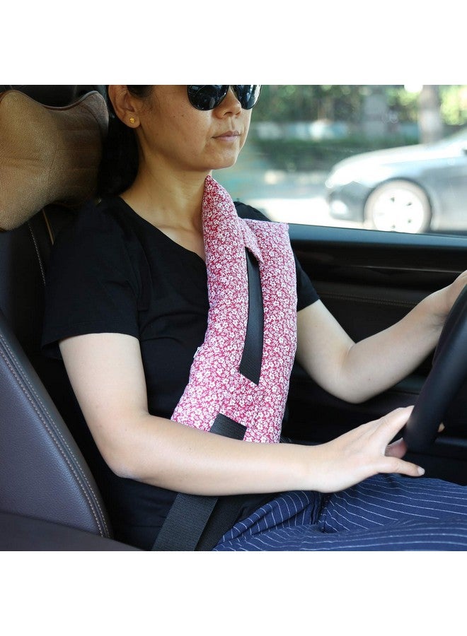 rainbowstar Seatbelt Pillows for Post-Surgery Comfort Mastectomy Breast Cancer Port Pacemaker Heart Surgery C-Section Recovery Support Cushion Pad Patient Care Car Travel Pillow (Tiny Flower) - Image 2