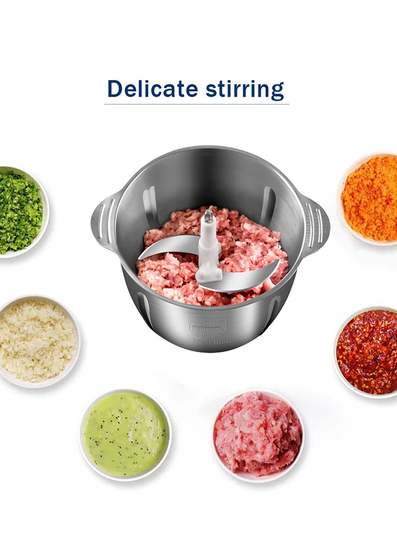 LAC LAICHY - Electric Food Chopper, 5L Meat Grinder 3 Speeds   500W Food Processor Stainless Steel Food Processor Elegant Slicer With Integrated 5-Sharp Blades And Child Safety Lock - Image 1