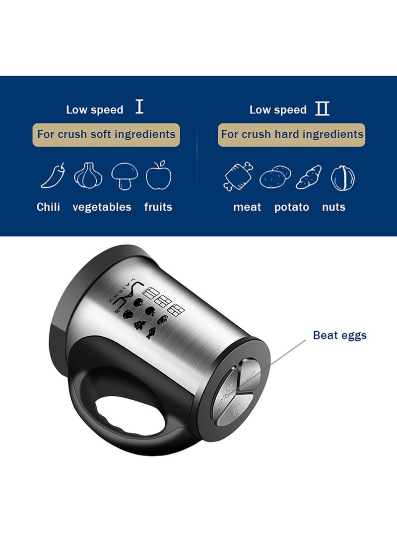LAC LAICHY - Electric Food Chopper, 5L Meat Grinder 3 Speeds   500W Food Processor Stainless Steel Food Processor Elegant Slicer With Integrated 5-Sharp Blades And Child Safety Lock - Image 1