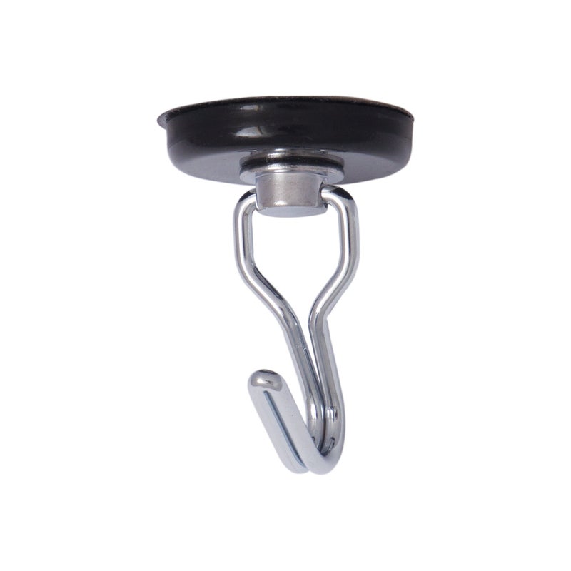 Master Magnetics 7580 Magnetic Hook Organizer Rotating Swing Hook 65 Pound Pull Force 1.47Diameter 0.54Thick Black - Image 2