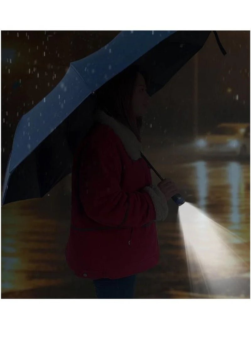 Portable Windproof Folding Travel Umbrella With LED Flashlight Anti-UV Sun And Rain Umbrellas For Women And Men - Image 5