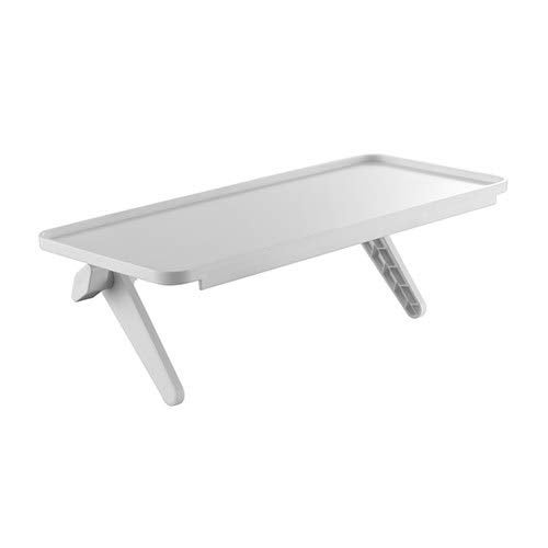 Mount Plus MP-APM-09-02 White Top Shelf TV Mounting Bracket 12-inch Wide Platform | Holds Speaker, Streaming Device, Game Console | Protective Ledges (1 Pack White Protective Ledges) - Image 1