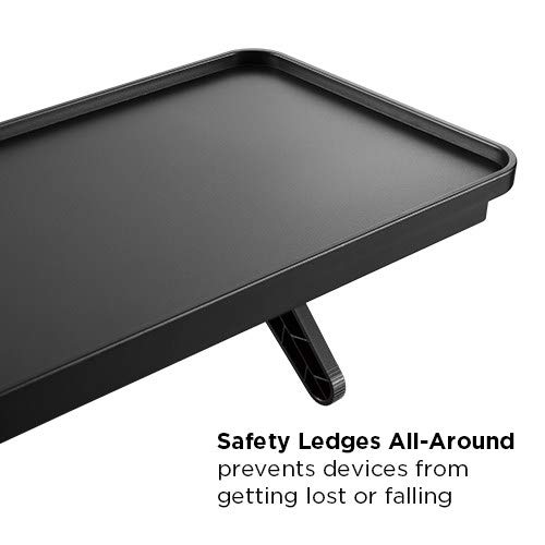 Mount Plus MP-APM-09-02 White Top Shelf TV Mounting Bracket 12-inch Wide Platform | Holds Speaker, Streaming Device, Game Console | Protective Ledges (1 Pack White Protective Ledges) - Image 3