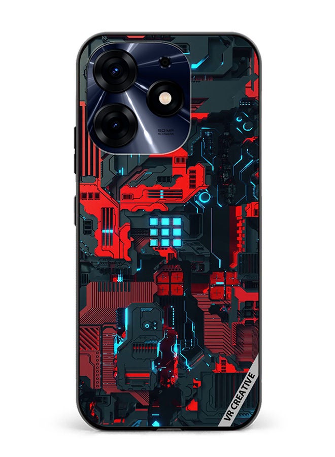 VR CREATIVE Protective Case Cover For Tecno Spark 10 Pro Circuit Design Multicolour - Image 1