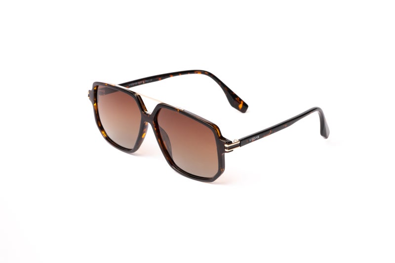 VEGAS Full Rim Square Men Saddle Brown  Sunglasses V2069 S C2 - Image 2