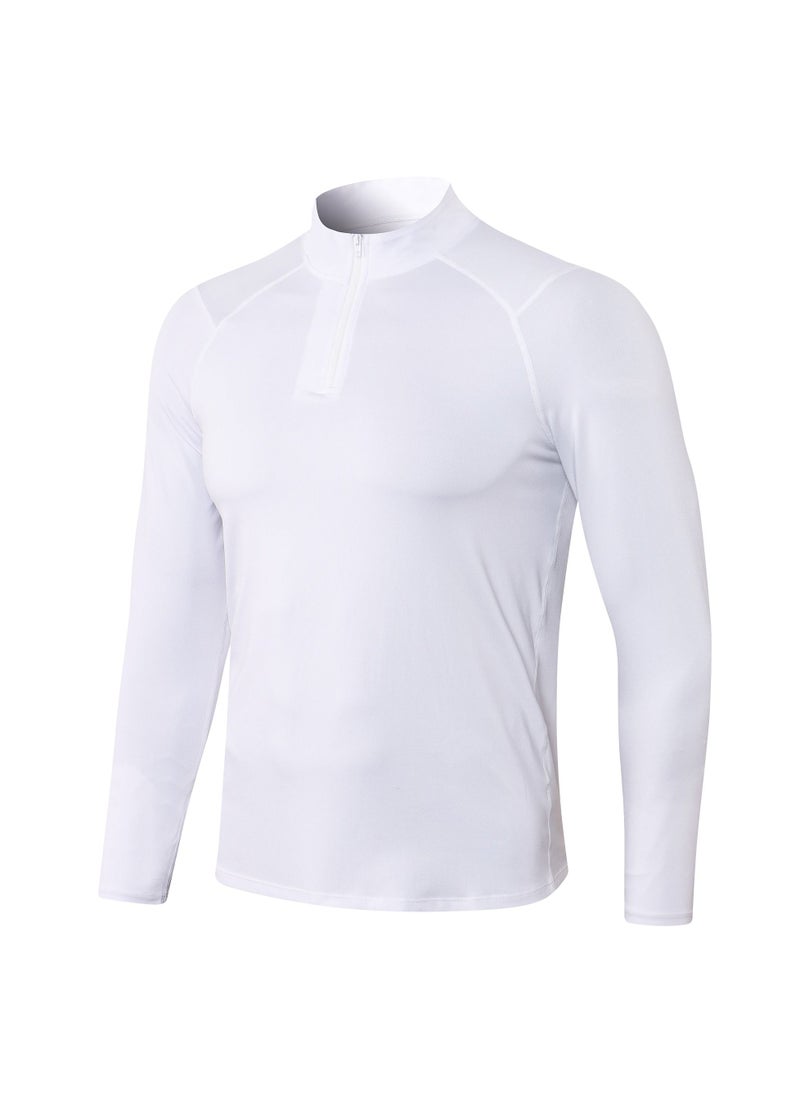 Loquat Men Quick Dry Breathable Long Sleeve Shirt White  - Image 1