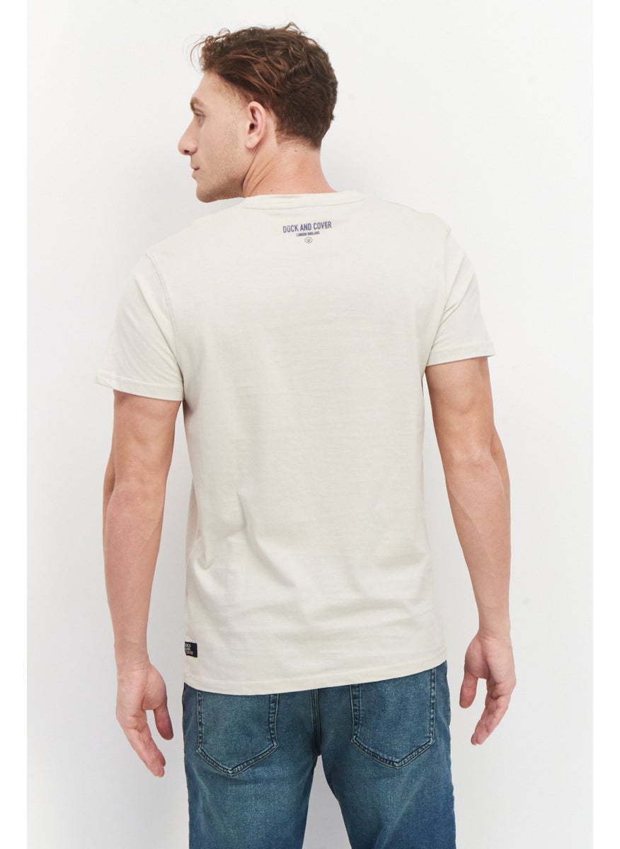 Men Crew Neck Short Sleeve Graphic T Shirt, Beige - pzsku/Z9E6588041C3A5E5D030FZ/45/_/1724351004/5358ea64-7fed-43b1-b72f-3fa0c1cb2802