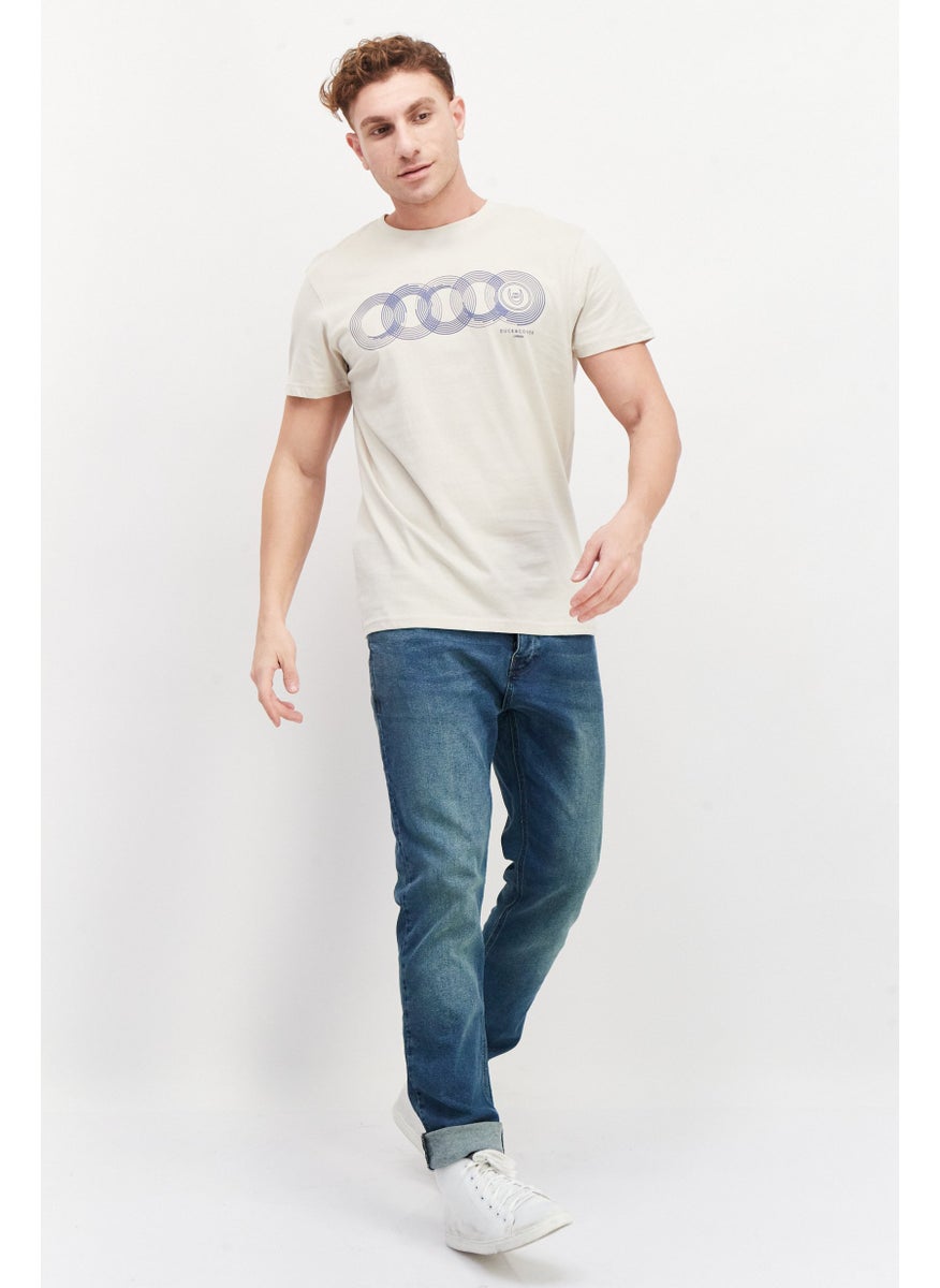 Men Crew Neck Short Sleeve Graphic T Shirt, Beige - pzsku/Z9E6588041C3A5E5D030FZ/45/_/1726066936/3bd270dd-aa2c-44b6-a748-9e251c34f59a