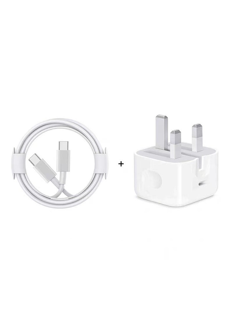 35W USB C Fast Charge Adapter, Type C Power Block Wall Charger, Plug Adapter, with 1 Meter 35W Fast Charging Cable - Image 1