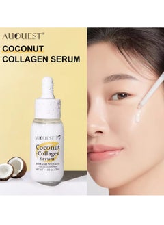 AuQuest Coconut Collagen Serum Coconut Serum Reduce Wrinkles Tighten and Firm Skin Hydrating Moisturizing Nourishing Collagen Serum Lightweight and Refreshing Smooth Skin Serum Hyaluronic Acid Facial Serum 32ml  - Image 2