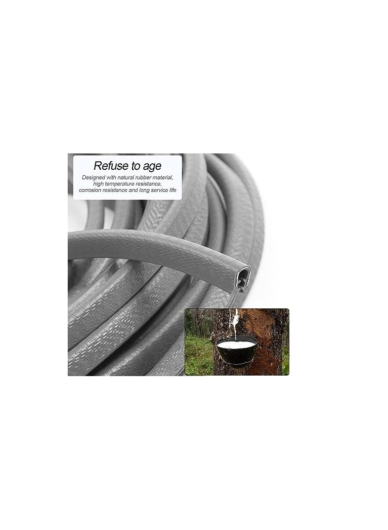 رويال Car Door Sealing Rubber Strip Mily 5'Meter Grey Color - Image 4