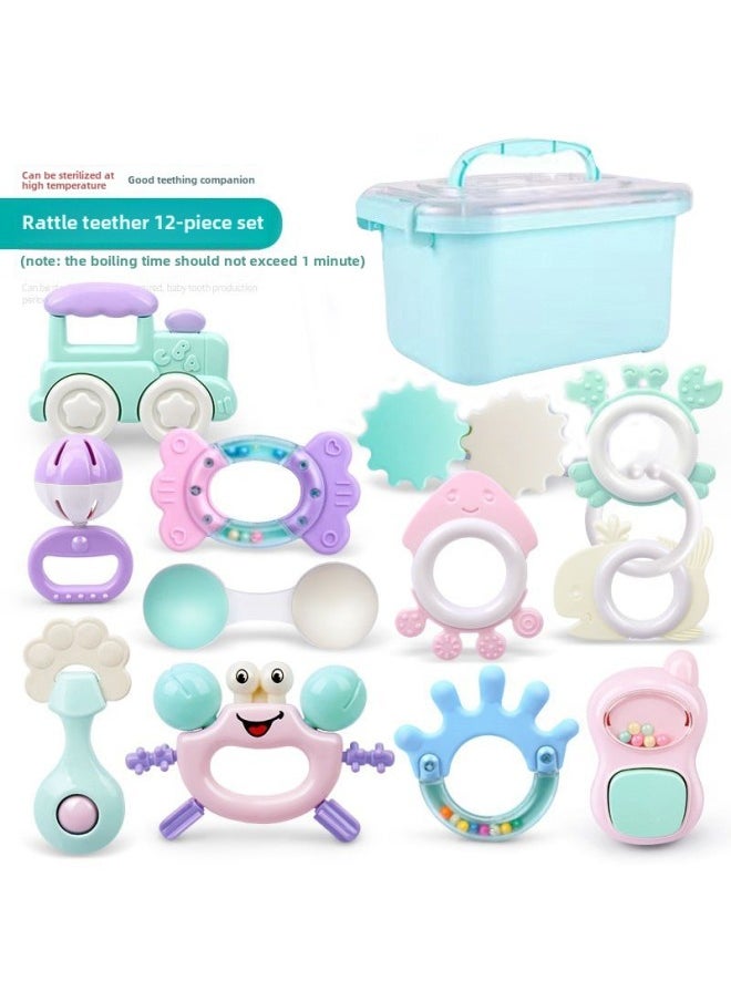 Generic - Newborn Baby Rattle Teeth Gel Baby Toy 0-1 Year Old Molar Bite Boiled Bed Bell Accessories-Color:Bee + Monkey - Image 1