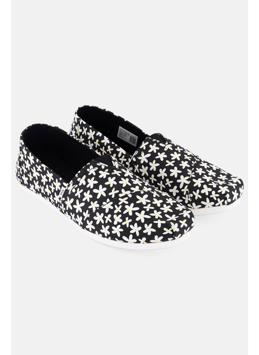 TOMS Women Alpargata Slip On Shoes, Black Combo  - Image 1