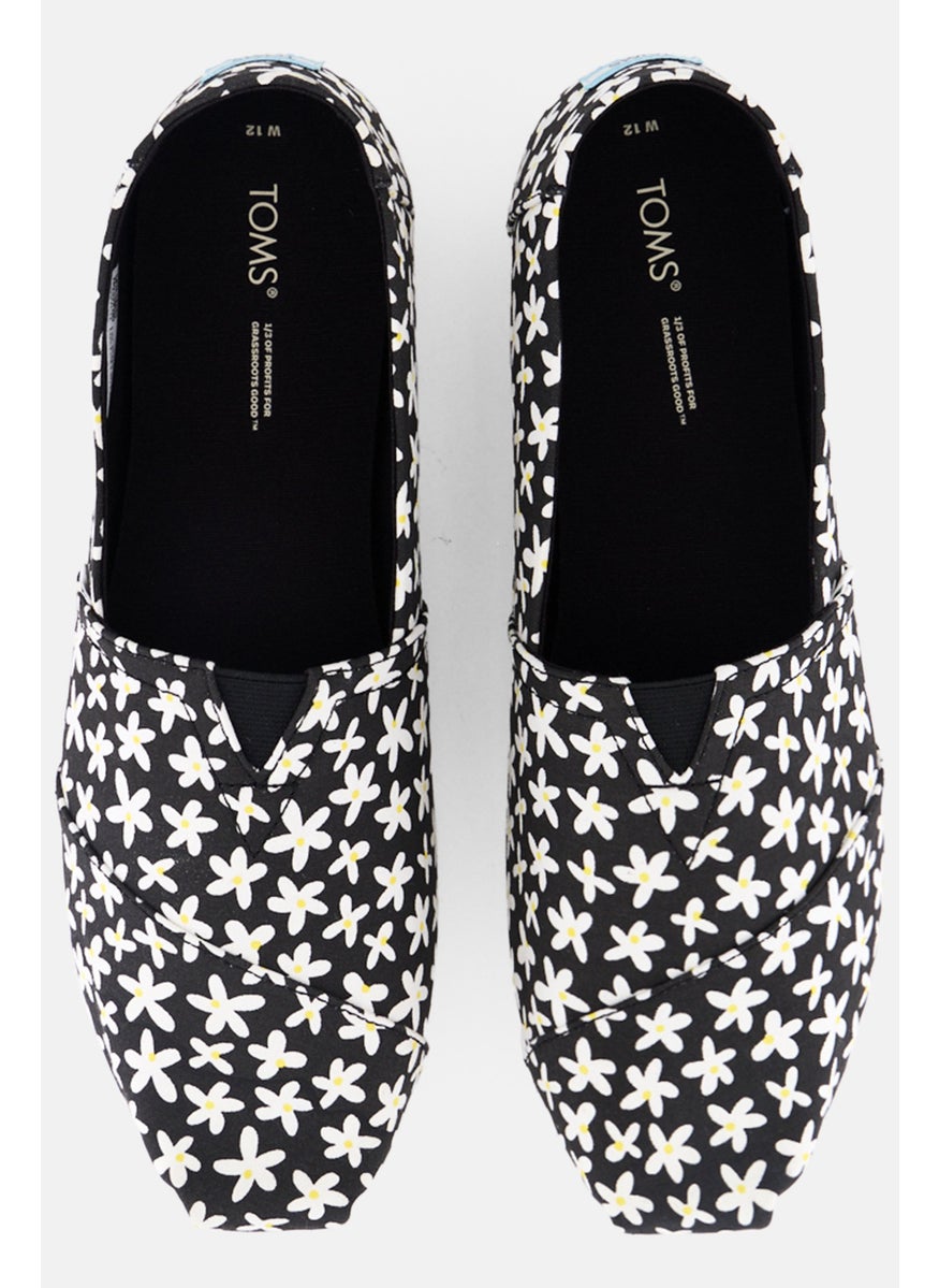 TOMS Women Alpargata Slip On Shoes, Black Combo  - Image 3