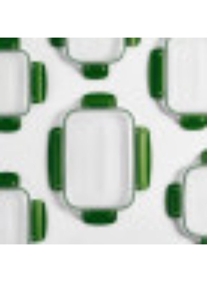 Dunya Plastik Dunia Fresh & Lock Green Rectangular 3-Piece Food Storage Refrigerator Container Set - With Airtight Lid - BPA-Free (400-800-1400) ML - Image 5