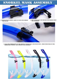 ZCM-HAPPY Anti-Fog Tempered Glass Adults Snorkel Mask for Snorkeling, Swimming and Scuba Diving, Anti Leak Dry Top Snorkel Gear Panoramic Silicone Goggle  - Image 4
