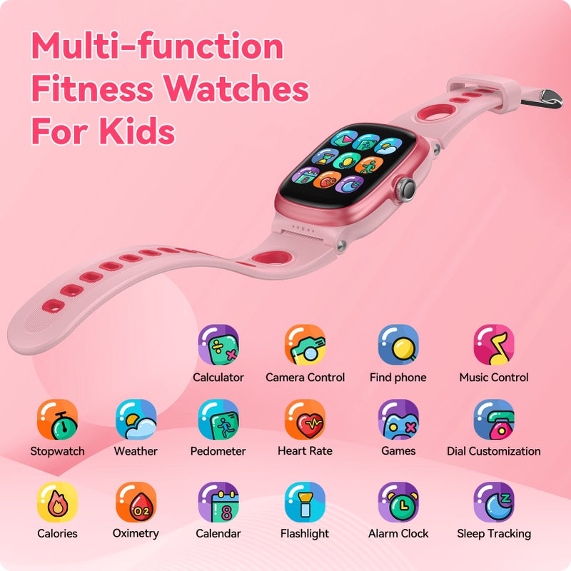 anyloop ALK1 Kids Smartwatch Boys Girls Smartwatch with Sleep | Health | Activity Tracker | Games | Alarm Clock IP68 Waterproof Kids Fitness Watch with Pedometer Family Account Toy Gift for 4-16 Years Olds - Image 5