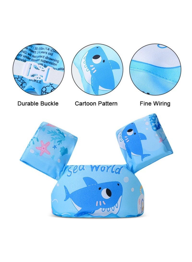 Swimming Float Vest with Arm Band for Kids 2-6 Years Old 22-55 Pouds, Swim Vest Cute Cartoon Swimming Wings Pool Floats Sleeve Children Water Sports Learning Swim Training Equipment for Boys and Girls-A - Image 4