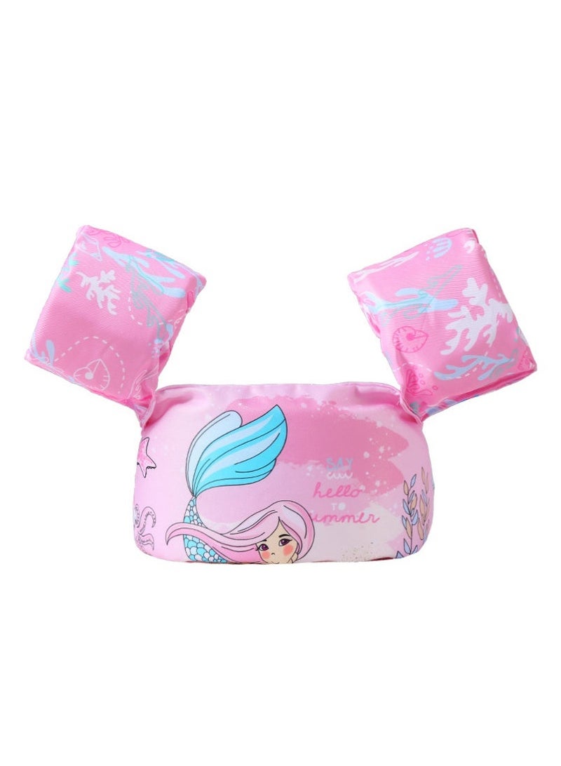 Swimming Float Vest with Arm Band for Kids 2-6 Years Old 22-55 Pouds, Swim Vest Cute Cartoon Swimming Wings Pool Floats Sleeve Children Water Sports Learning Swim Training Equipment for Boys and Girls-A - Image 2