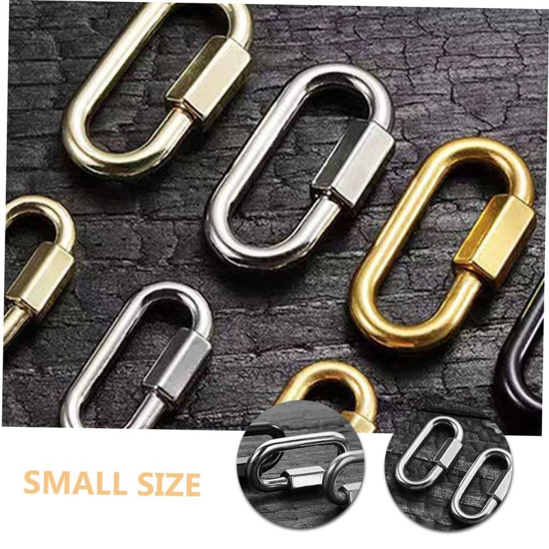 Stainless Steel Quick Locking Chain Connectors 5Pcs Silver 3 90X2 00X2 00CM Resistant to Deformation - Image 3