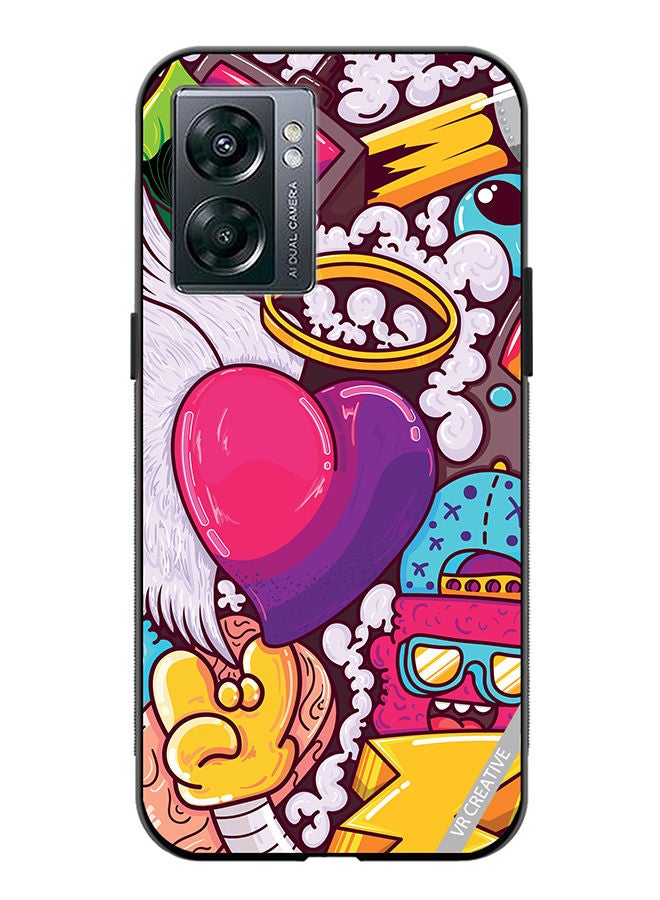 VR CREATIVE Protective Case Cover For OnePlus Nord N300 Graphitti Design Multicolour - Image 1