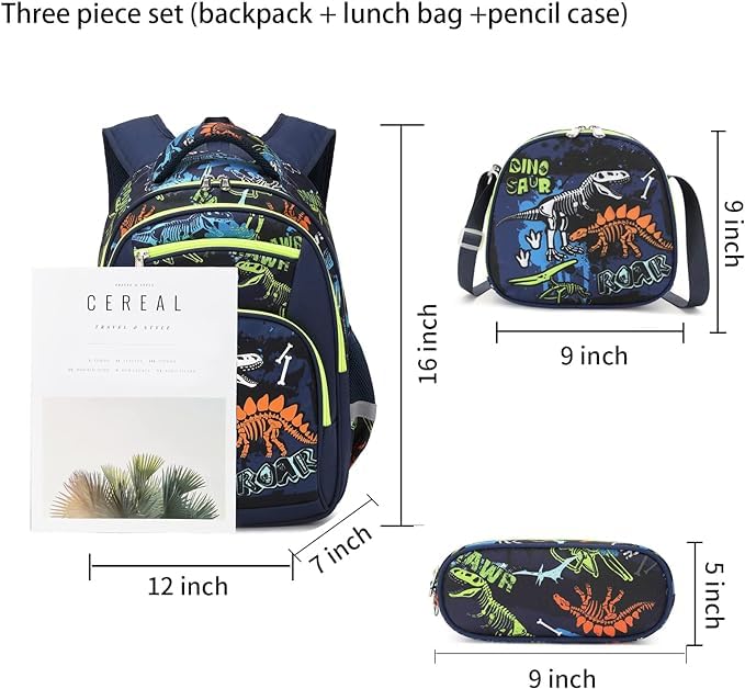 Cusangel Backpack for Boys Girls School Bookbags,Kindergarten Elementary Middle School Lightweight Waterproof Multifunctional Large Capacity for Backpack (16 inch Soccer Fun Prints) - Image 3