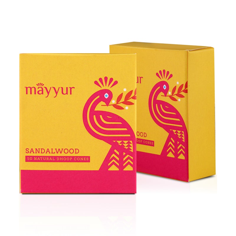 Aksharveda Sandalwood Dhoop Cones Pack of 10 | Sacred and Spiritual Essence | Divine Prayer Insence Sticks - Image 1
