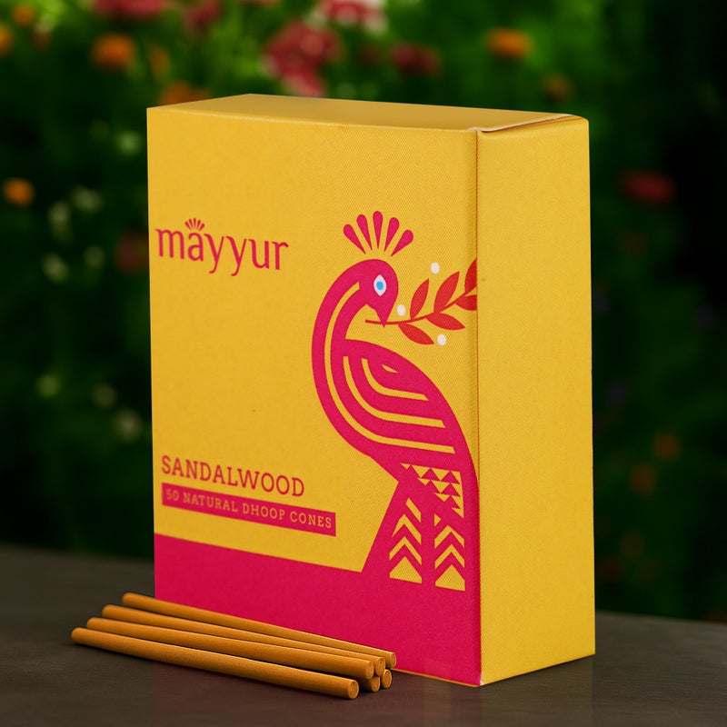 Aksharveda Sandalwood Dhoop Cones Pack of 10 | Sacred and Spiritual Essence | Divine Prayer Insence Sticks - Image 3