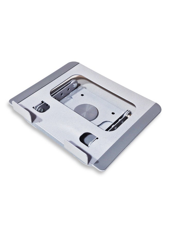 Foldable tablet and laptop stand with stylish and high-quality metal design, 360° rotation for an ideal viewing experience, supports ventilation to cool devices and preserve their lifespan, suitable for iPad and mobile phones, easy to store and carry, and ideal for studying, working or watching content anywhere - Image 5