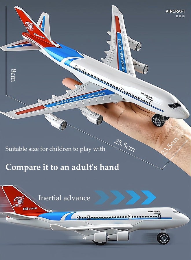 DUNISO ألعاب طائرات للأطفال، تحاكي نموذج طائرة ذات جاذبية، يمكن تجميع نماذج الطائرات، مقاومة للسقوط والاصطدامات، مناسبة للأطفال من عمر 4 إلى 6 سنوات، 24 * 25.5 * 8 سم - Image 3