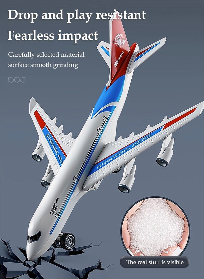 DUNISO ألعاب طائرات للأطفال، تحاكي نموذج طائرة ذات جاذبية، يمكن تجميع نماذج الطائرات، مقاومة للسقوط والاصطدامات، مناسبة للأطفال من عمر 4 إلى 6 سنوات، 24 * 25.5 * 8 سم - Image 4