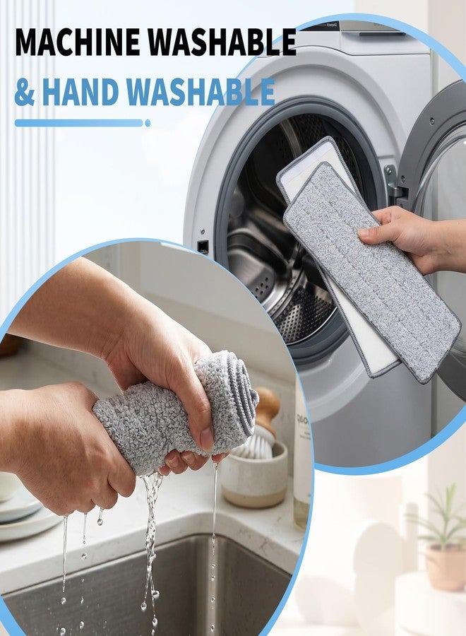KEUYE 8Pack Replacement Pads Compatible with JOYMOOP 13-inch Flat Mop-13 * 4.9'',Reusable Microfiber Mop Pads Compatible with BOSHENG, Libman - Image 5