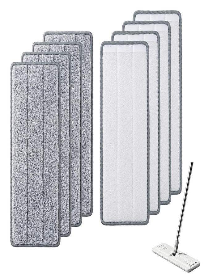 KEUYE 8Pack Replacement Pads Compatible with JOYMOOP 13-inch Flat Mop-13 * 4.9'',Reusable Microfiber Mop Pads Compatible with BOSHENG, Libman - Image 1