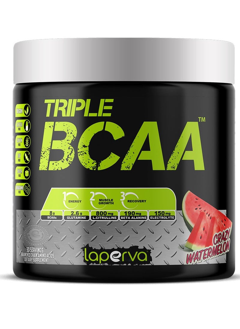 Laperva Laperva Triple BCAA, Increase Endurance, Amplify Muscles, Crazy Watermelon, 30 Ser 
