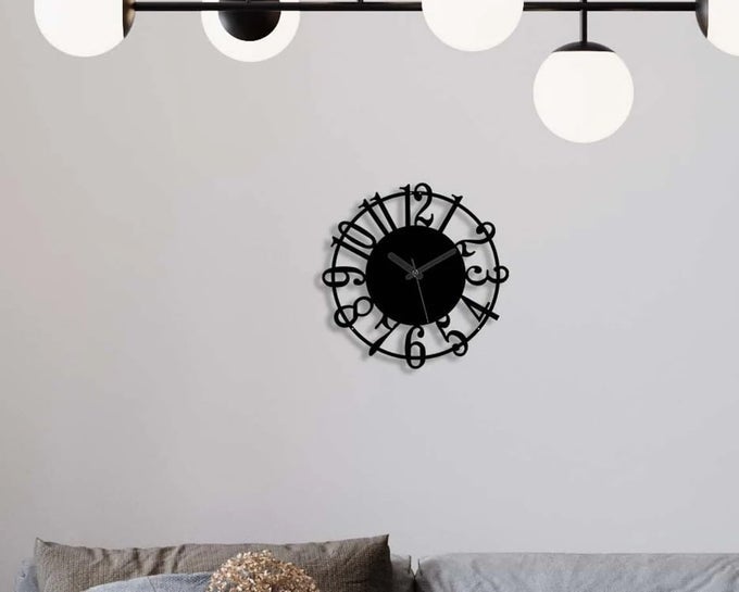 MATERIAL METAL WALL CLOCK BIG SIZE WALL CLOCK MODERN CLOCKS FOR LIVING ROOM STYLISH WALL CLOCKS FOR HOME ANTIQUE BIG SIZE MODERN WALL WATCH FOR HOME DECORBLACK40 CM DA101