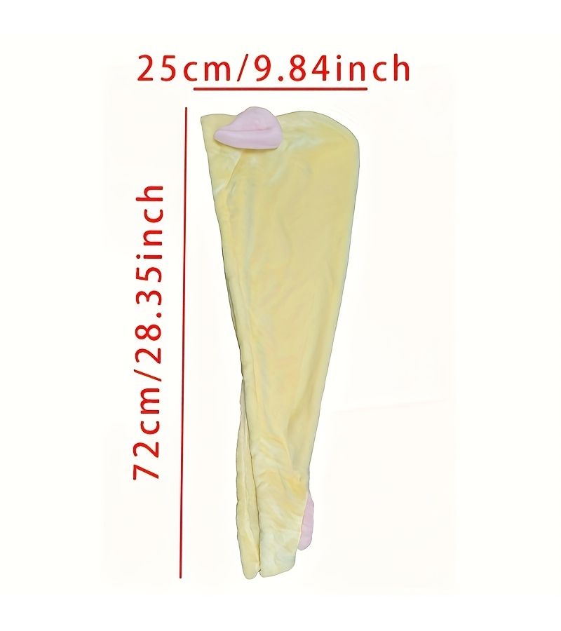 Blue Bowknot Coral Fleece Bath Cap Double Thick Absorbent Hair Drying Towel Wrap - Image 4