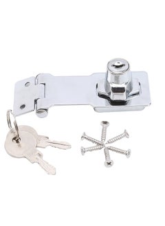 Generic Keyed Hasp Locks, Cabinet Locks with Keys and Screws, Silver, 3 Inches  - Image 3