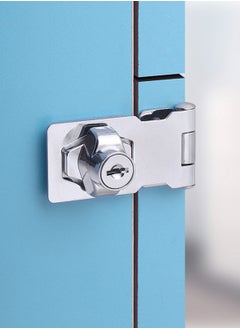 Generic Keyed Hasp Locks, Cabinet Locks with Keys and Screws, Silver, 3 Inches  - Image 4