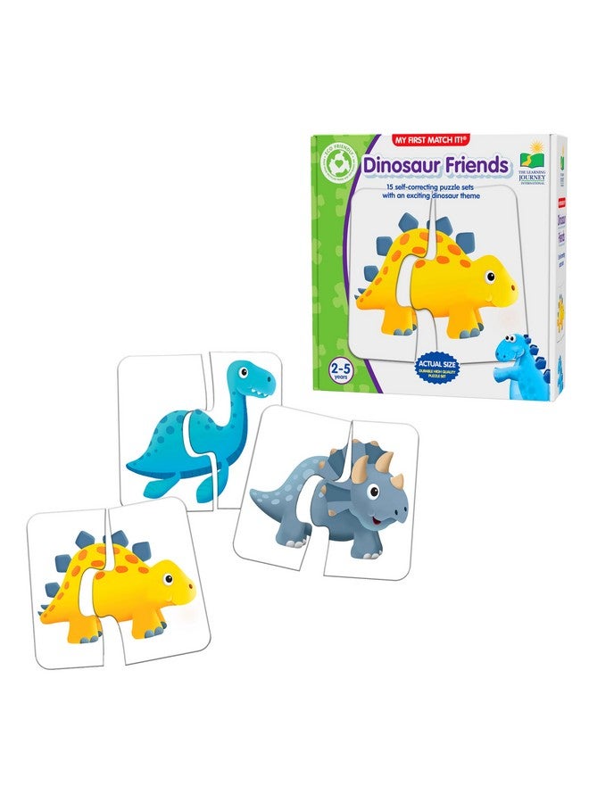 The Learning Journey: My First Match It - Dinosaurs - 2 Year Old Toys, Puzzles for Toddlers, Toddler Puzzle, Educational Toys for 2 Year Old - 15 Self-Correcting Matching Puzzles - Award Winning Toys - Image 1