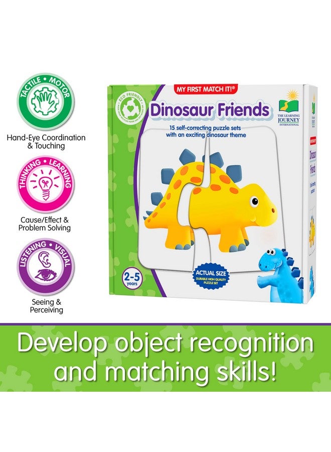 The Learning Journey: My First Match It - Dinosaurs - 2 Year Old Toys, Puzzles for Toddlers, Toddler Puzzle, Educational Toys for 2 Year Old - 15 Self-Correcting Matching Puzzles - Award Winning Toys - Image 5