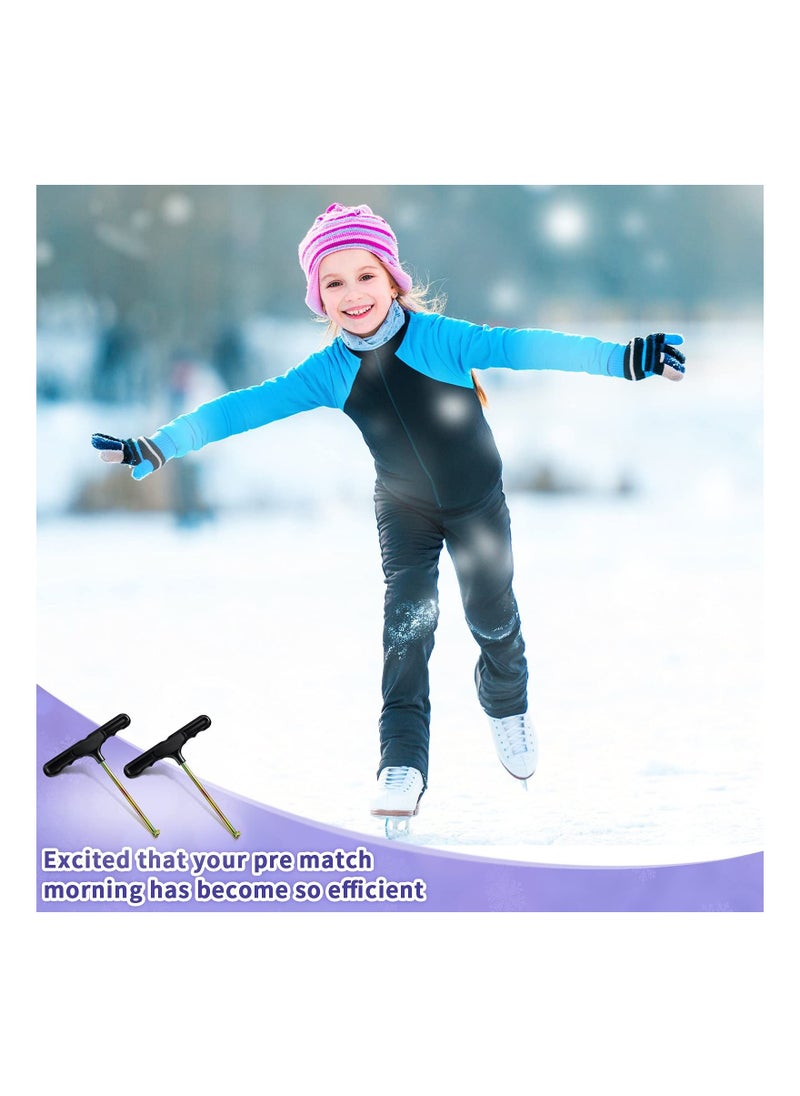 Excefore - Shoe Lace Tightener Stainless Steel, Outdoor Heights Lace Tool for Ice-Skates, Skate Key Trampoline Spring Pull Tool Kit - Image 1